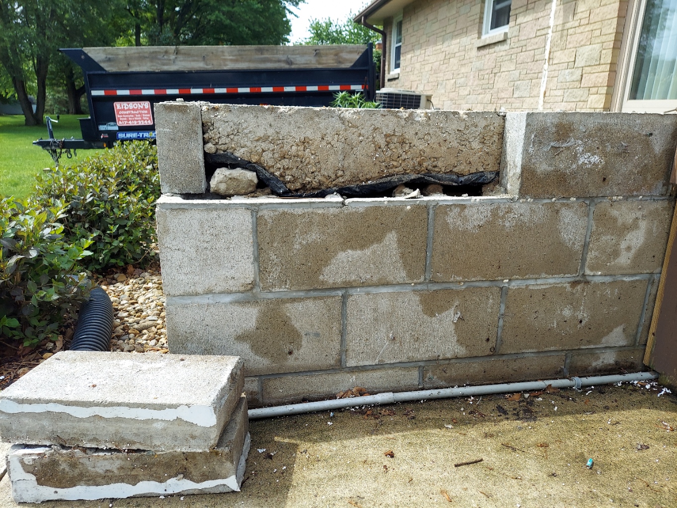 Outdoor North Wall Foundation